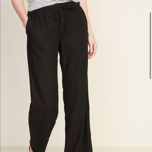 Old Navy Mid-Rise Linen-Blend Wide-Leg Pants